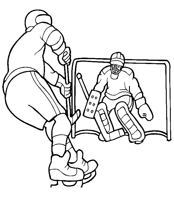 Desenhos de Hoquei Para Colorir 16