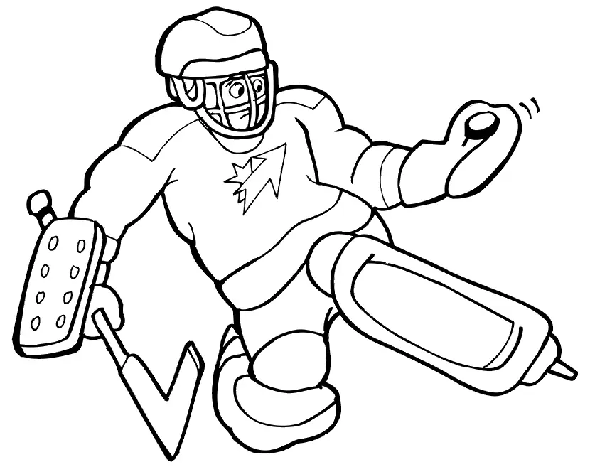 Desenhos de Hoquei Para Colorir 18