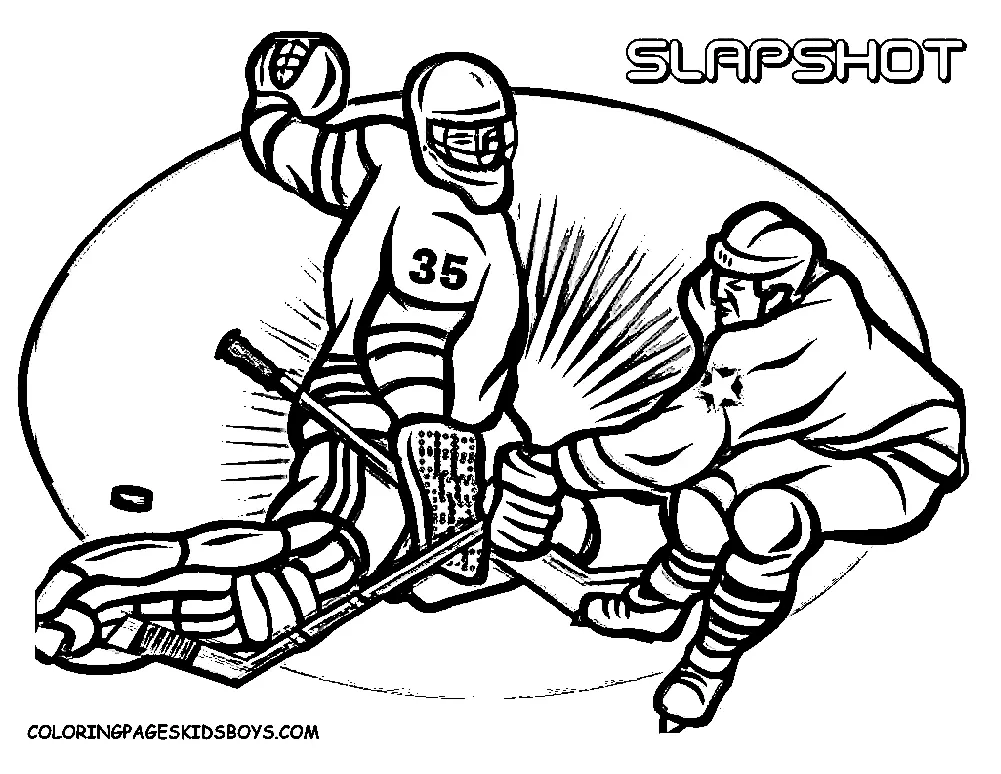 Desenhos de Hoquei Para Colorir 19