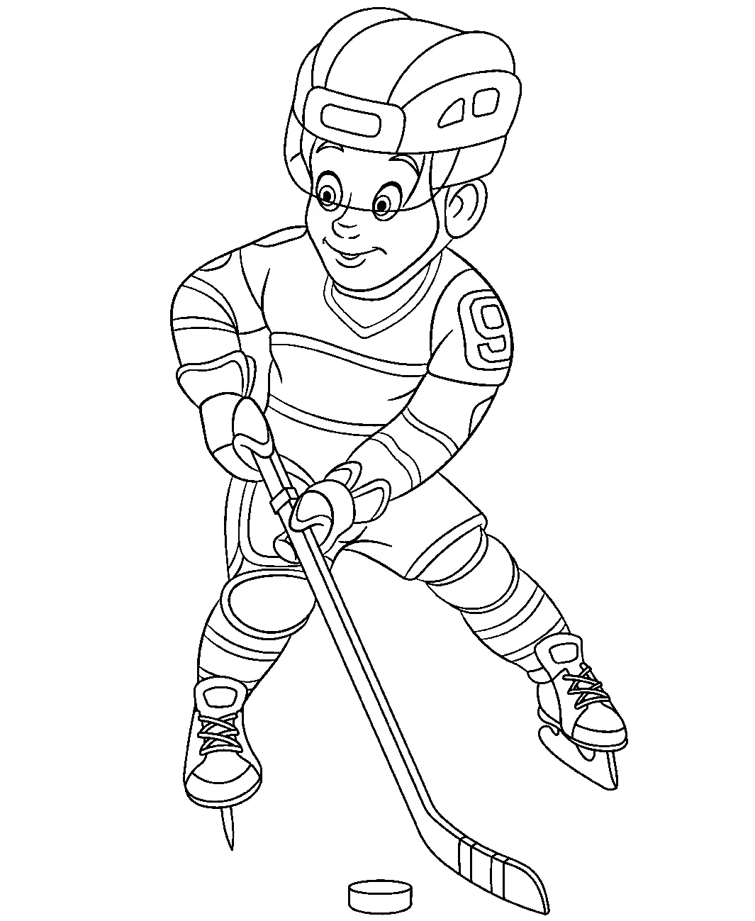 Desenhos de Hoquei Para Colorir 23