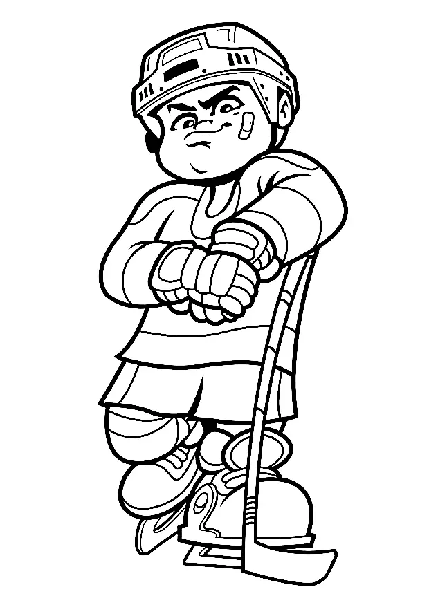 Desenhos de Hoquei Para Colorir 27