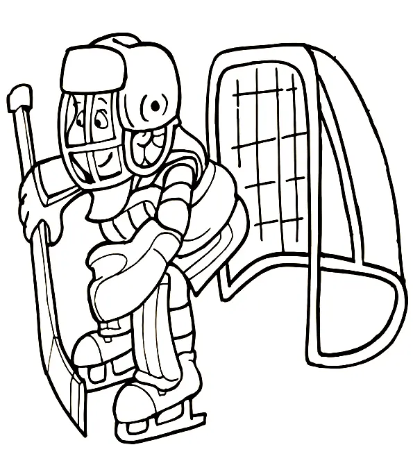 Desenhos de Hoquei Para Colorir 41