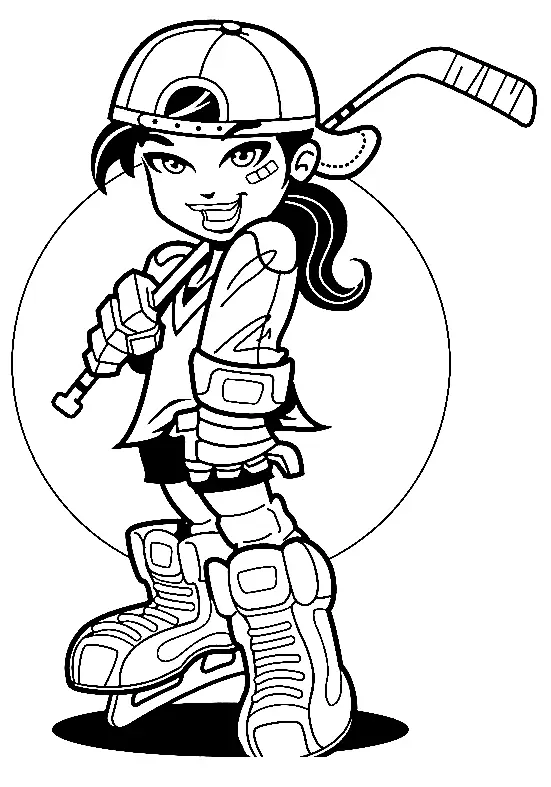 Desenhos de Hoquei Para Colorir 42
