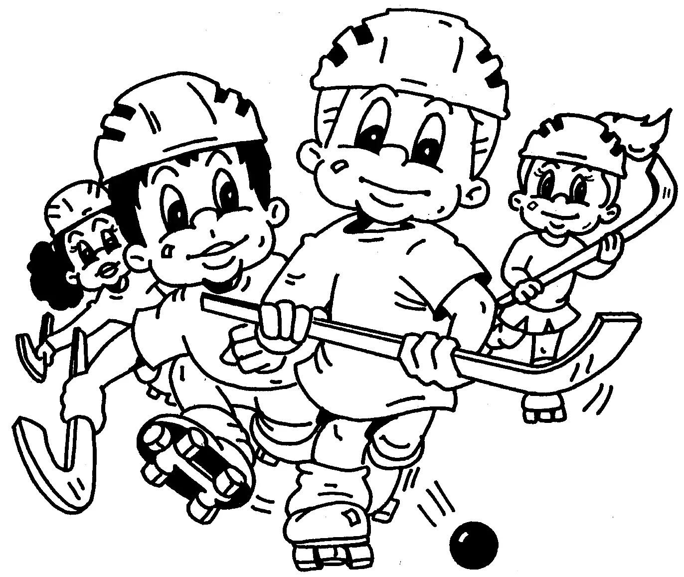 Desenhos de Hoquei Para Colorir 43