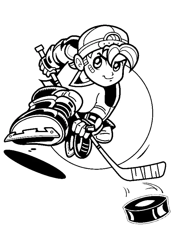 Desenhos de Hoquei Para Colorir 44