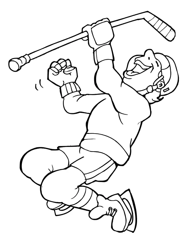 Desenhos de Hoquei Para Colorir 45