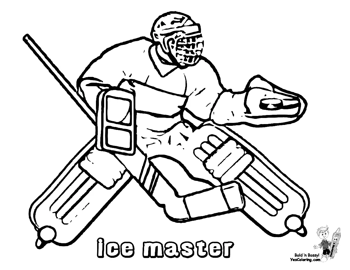 Desenhos de Hoquei Para Colorir 46