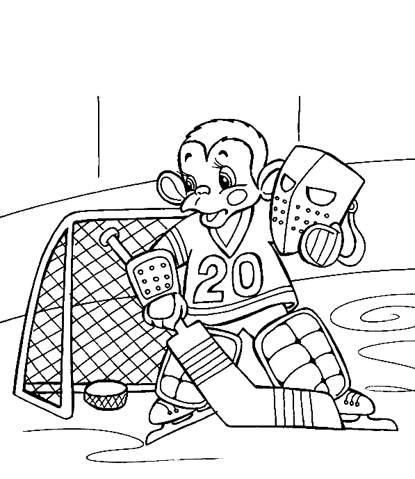 Desenhos de Hoquei Para Colorir 47