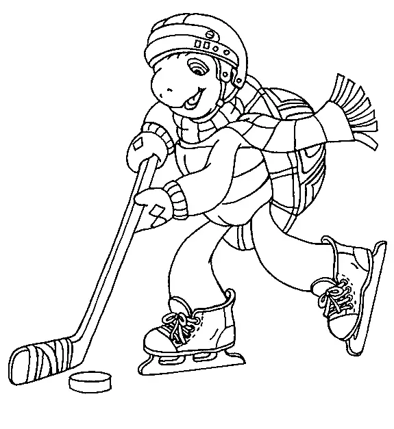 Desenhos de Hoquei Para Colorir 48