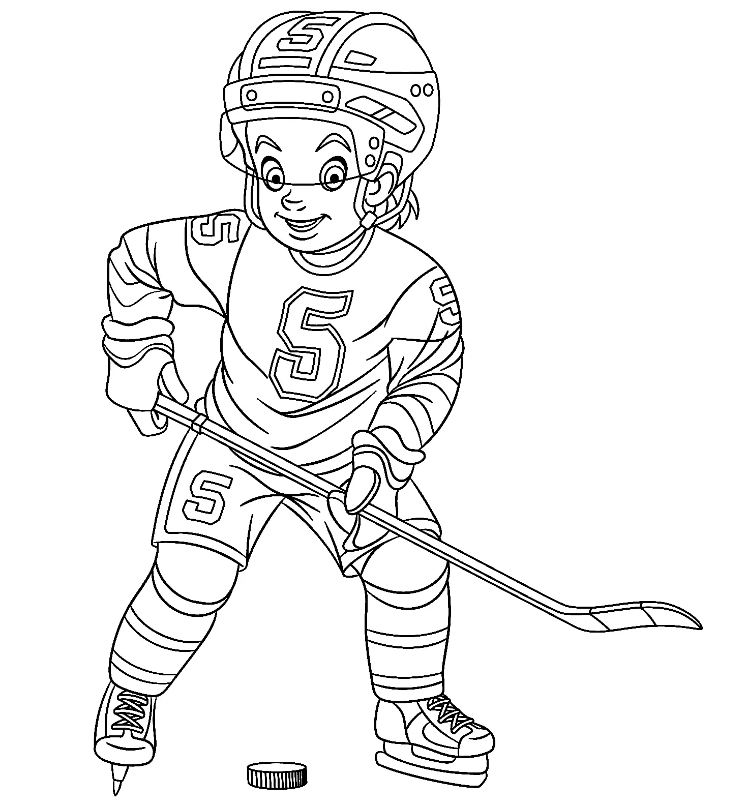 Desenhos de Hoquei Para Colorir 5