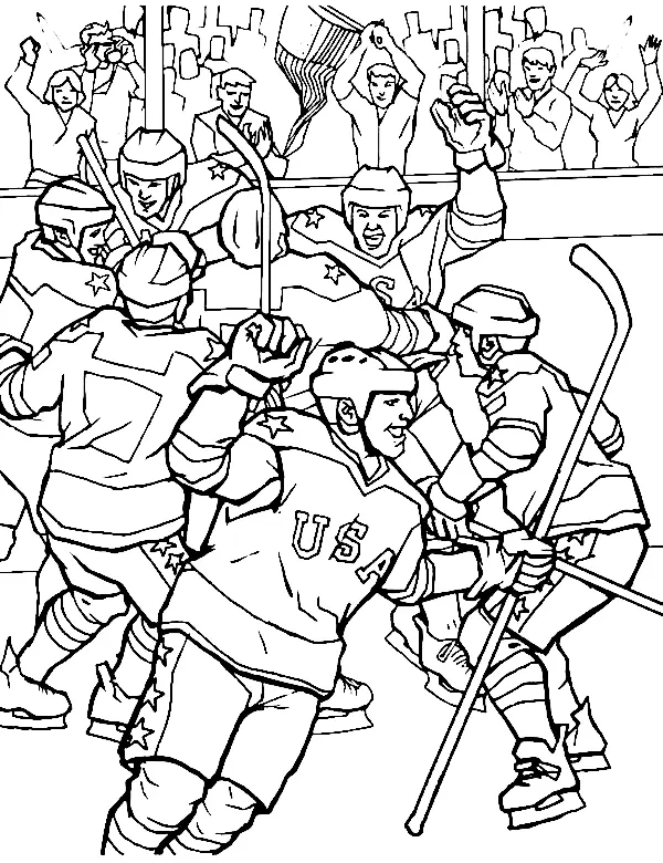 Desenhos de Hoquei Para Colorir 6
