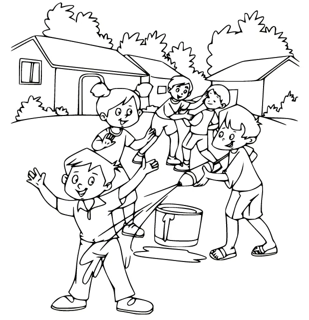 Holi Coloring Pages 2