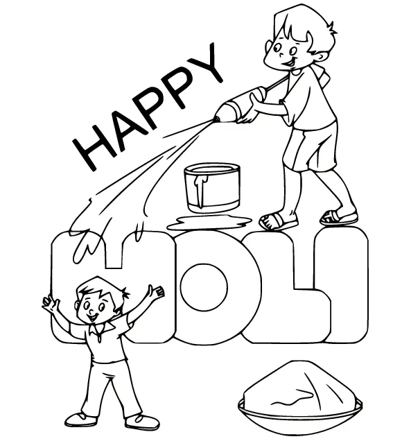 Holi Coloring Pages 20