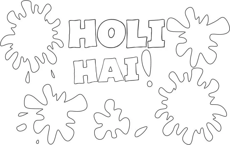 Holi Coloring Pages 23