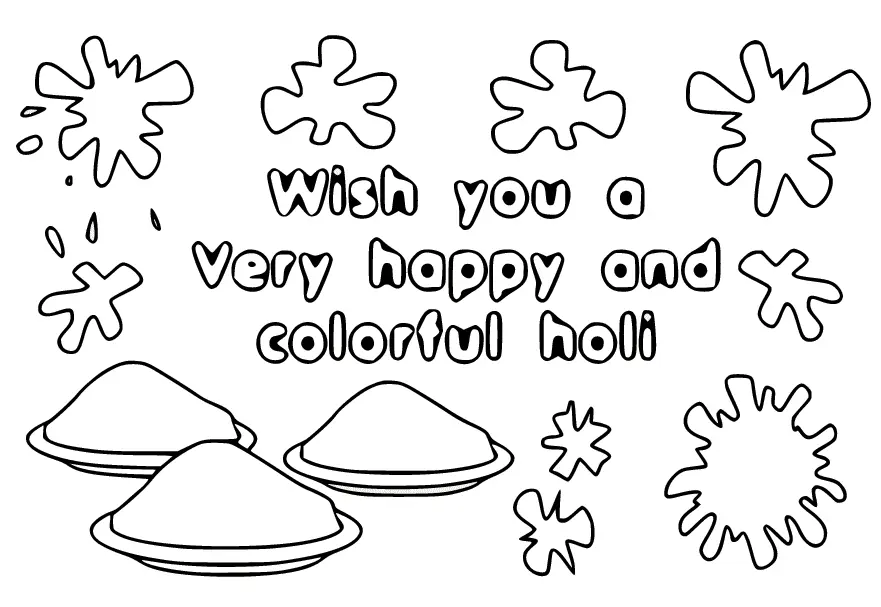 Holi Coloring Pages 27