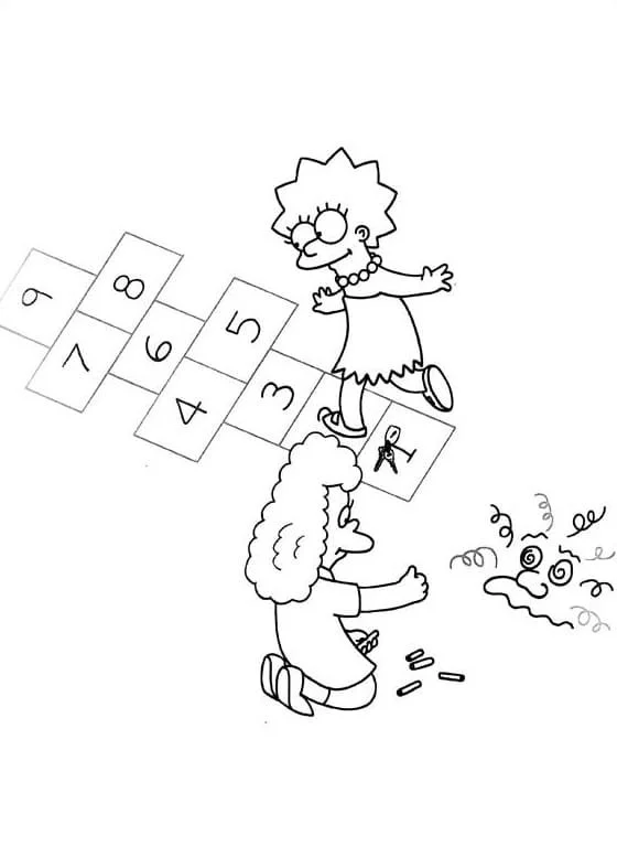 Hüpfspiel Ausmalbilder 26