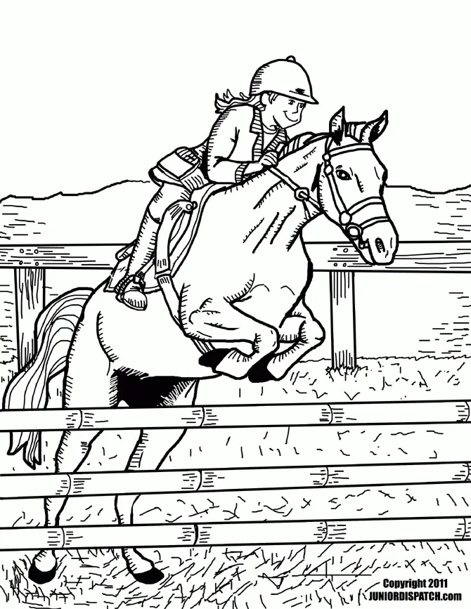 Caballo Y Jinete Para Colorear 1