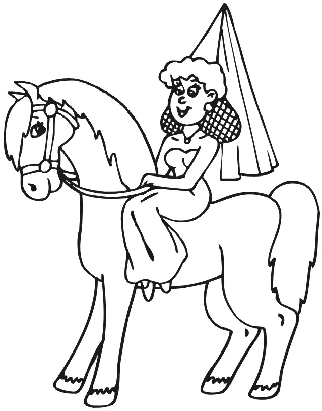 Caballo Y Jinete Para Colorear 10