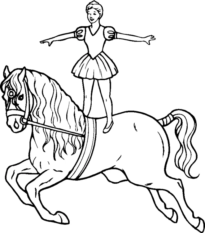 Caballo Y Jinete Para Colorear 23
