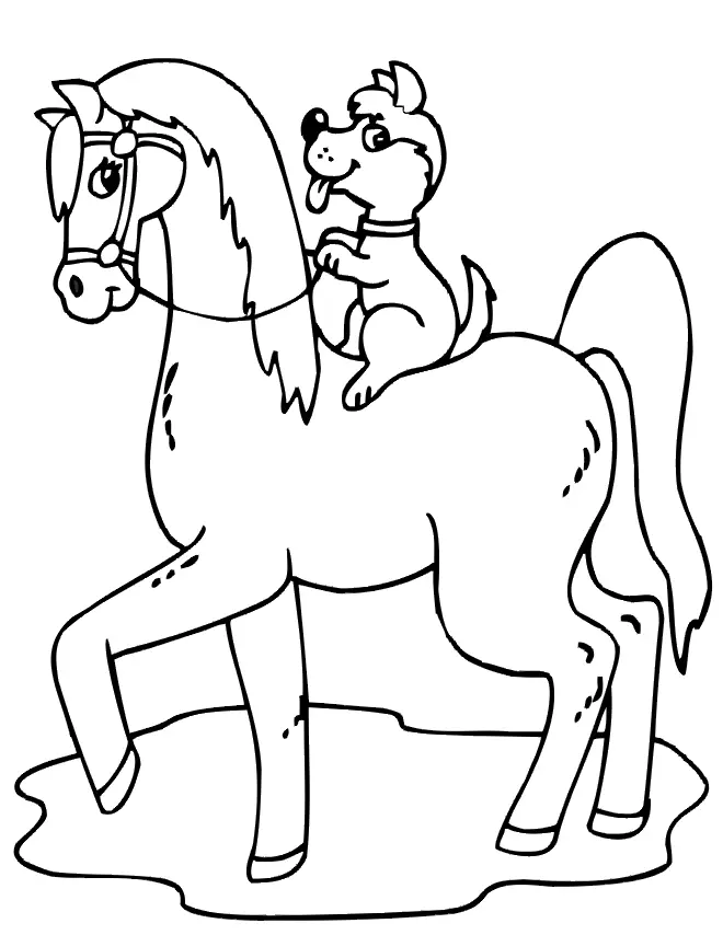 Caballo Y Jinete Para Colorear 28
