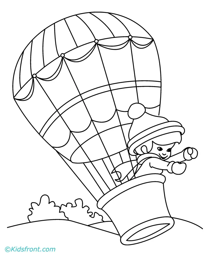 Desenhos de Baloes de Ar Quente Para Colorir 2