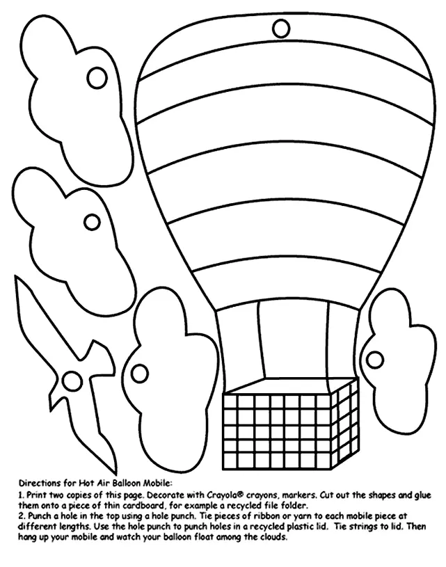 Desenhos de Baloes de Ar Quente Para Colorir 28