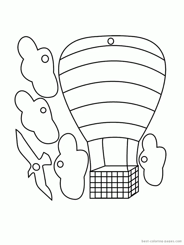 Desenhos de Baloes de Ar Quente Para Colorir 35