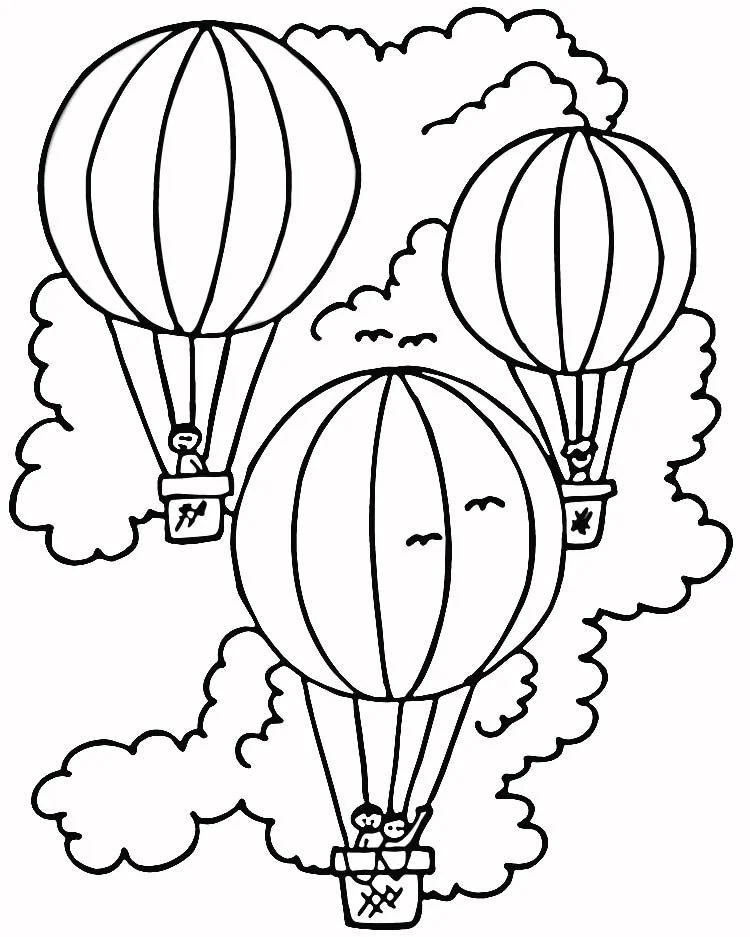Desenhos de Baloes de Ar Quente Para Colorir 4