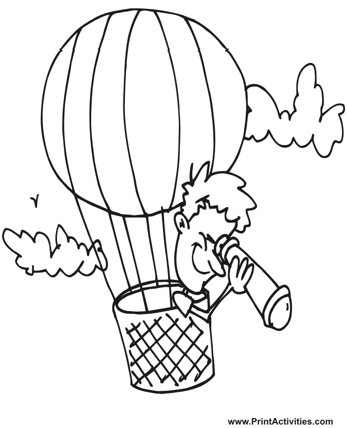 Desenhos de Baloes de Ar Quente Para Colorir 7