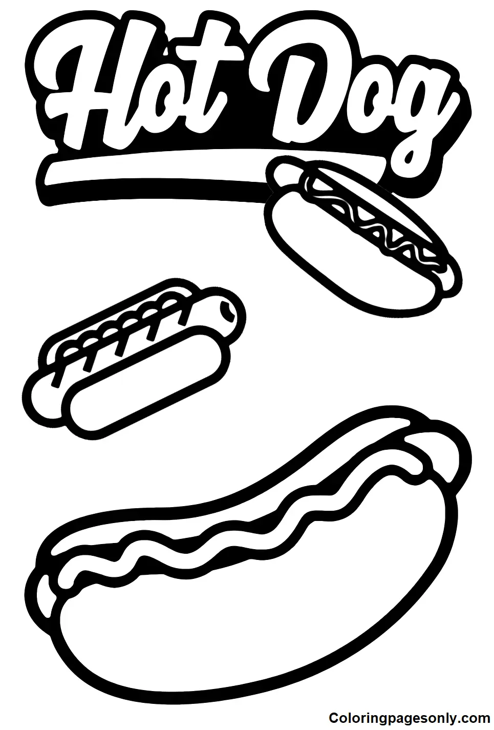 Hot Dog Coloring Pages 10
