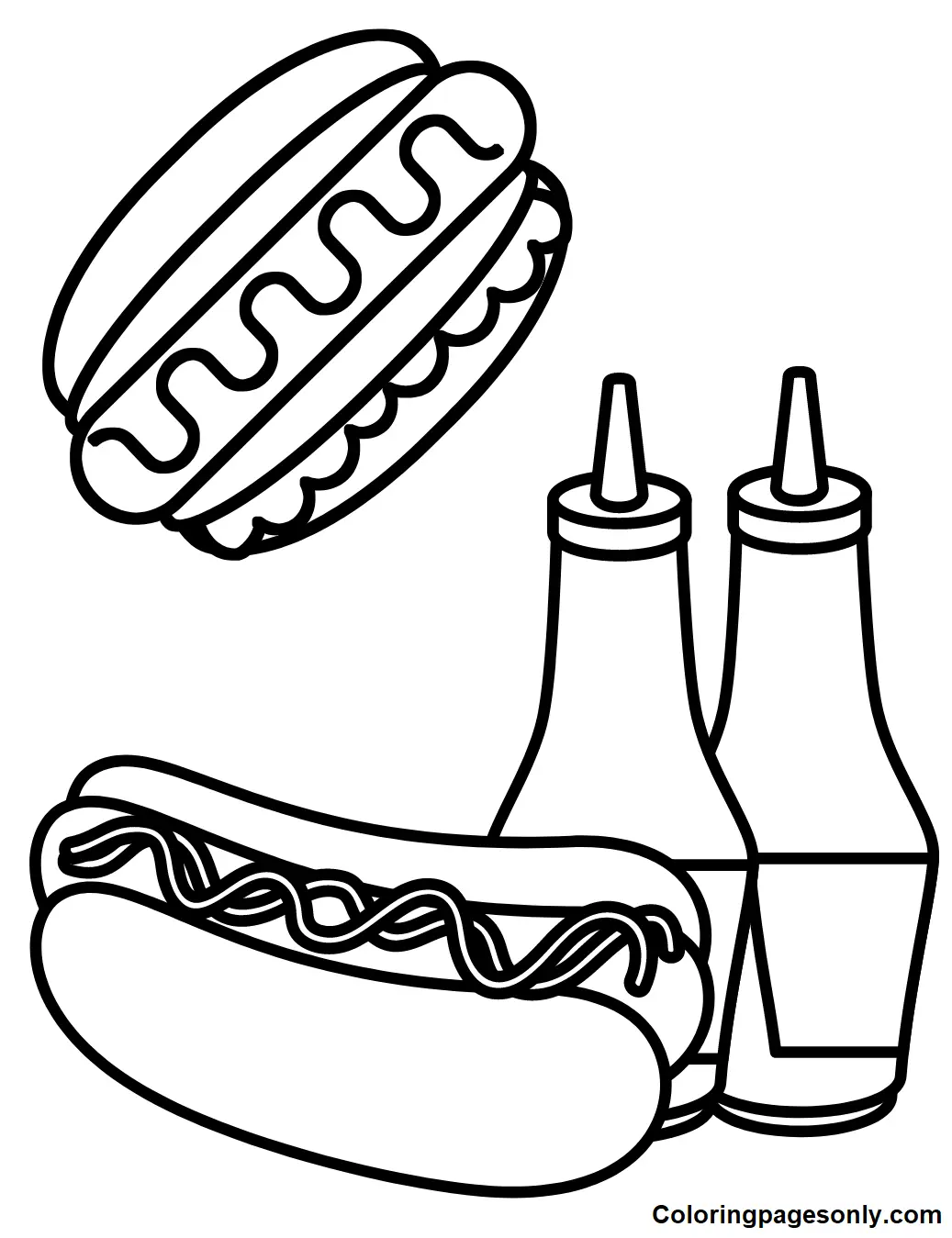 Hot Dog Coloring Pages 11