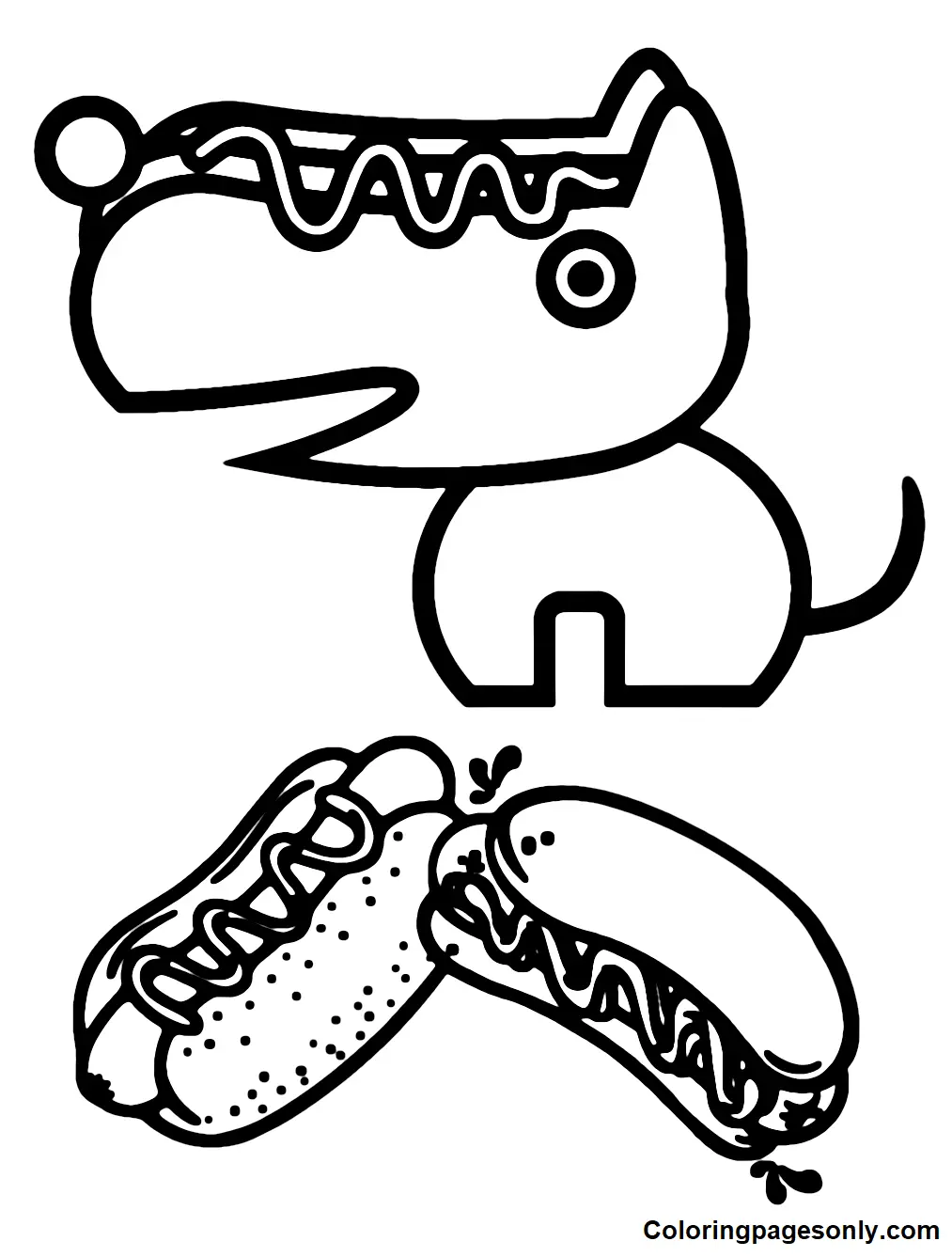 Hot Dog Coloring Pages 15
