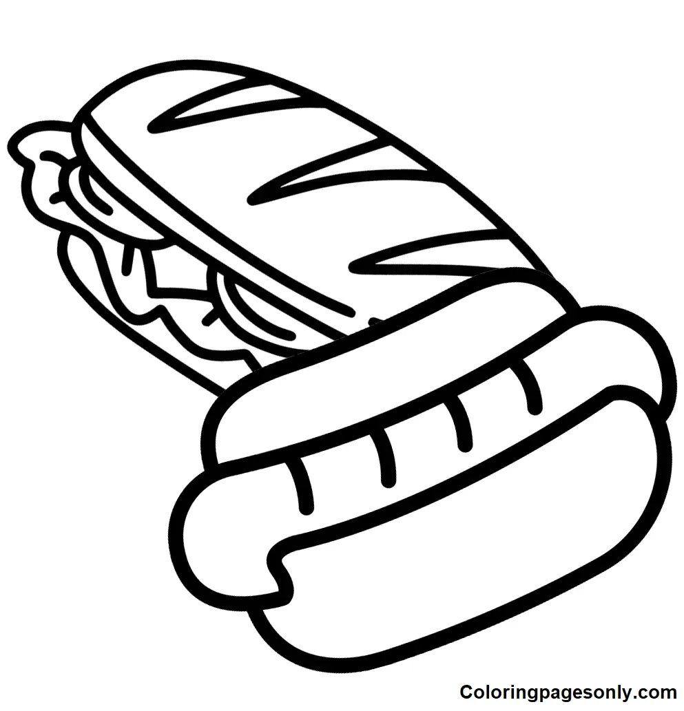 Hot Dog Coloring Pages 18
