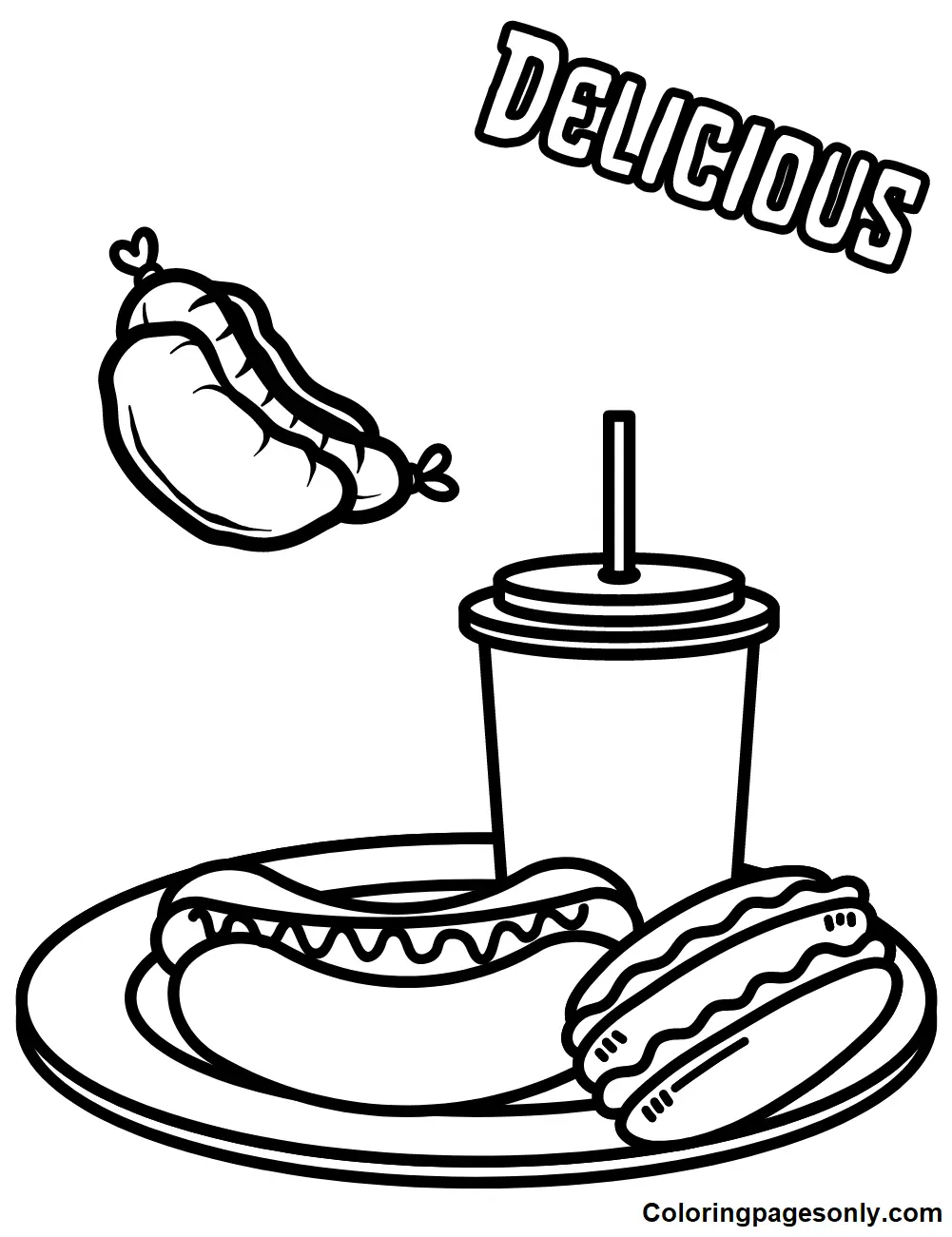 Hot Dog Coloring Pages 27