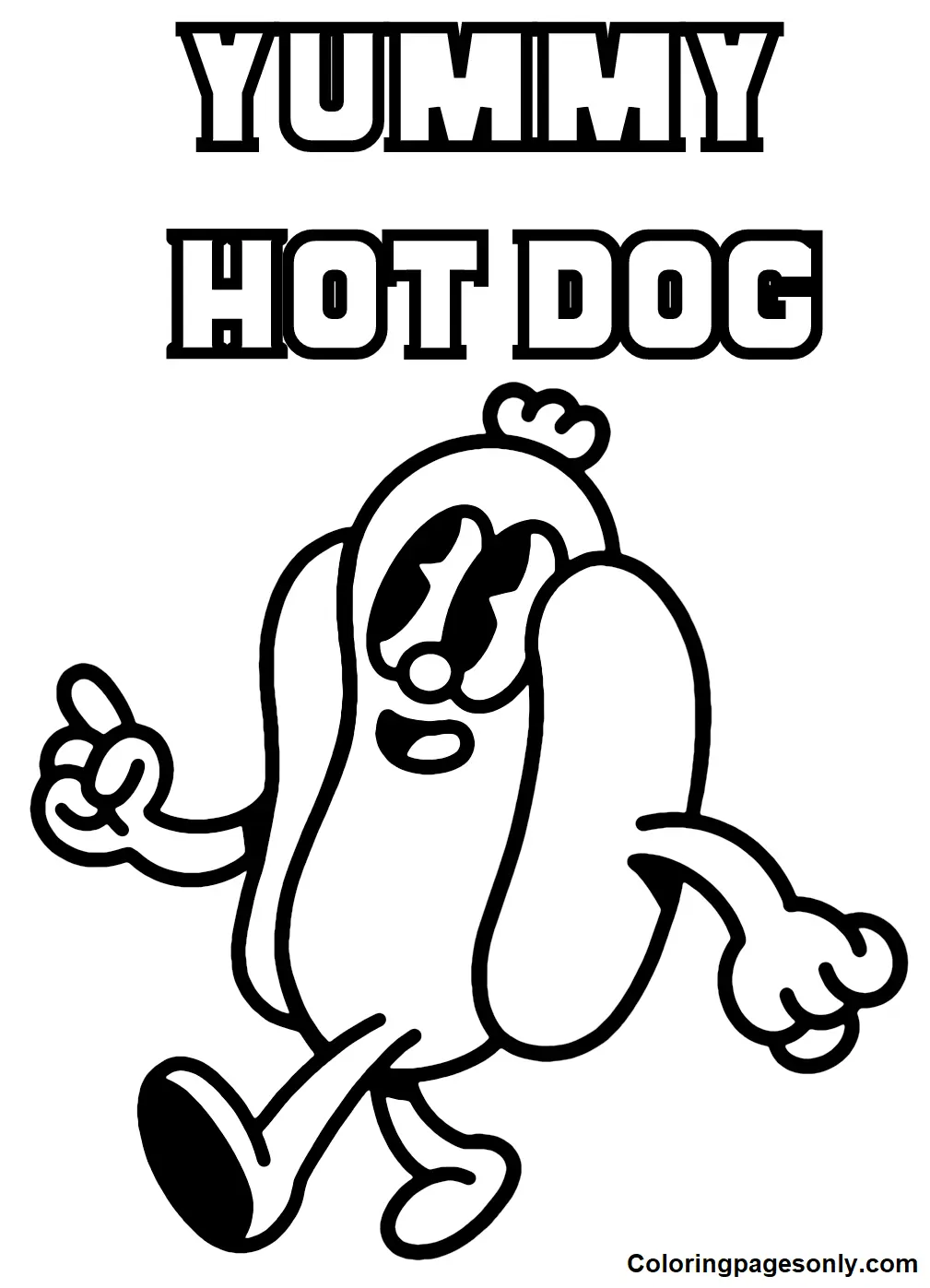 Hot Dog Coloring Pages 6