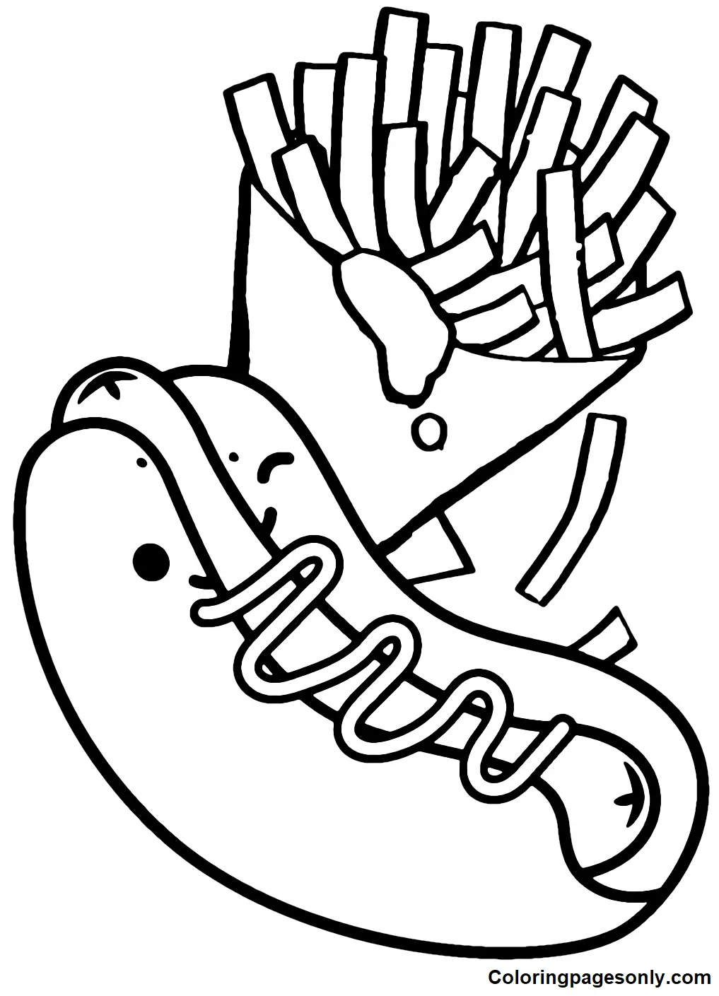 Hot Dog Coloring Pages 7
