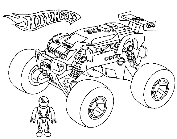 Hot Wheels Para Colorear 1