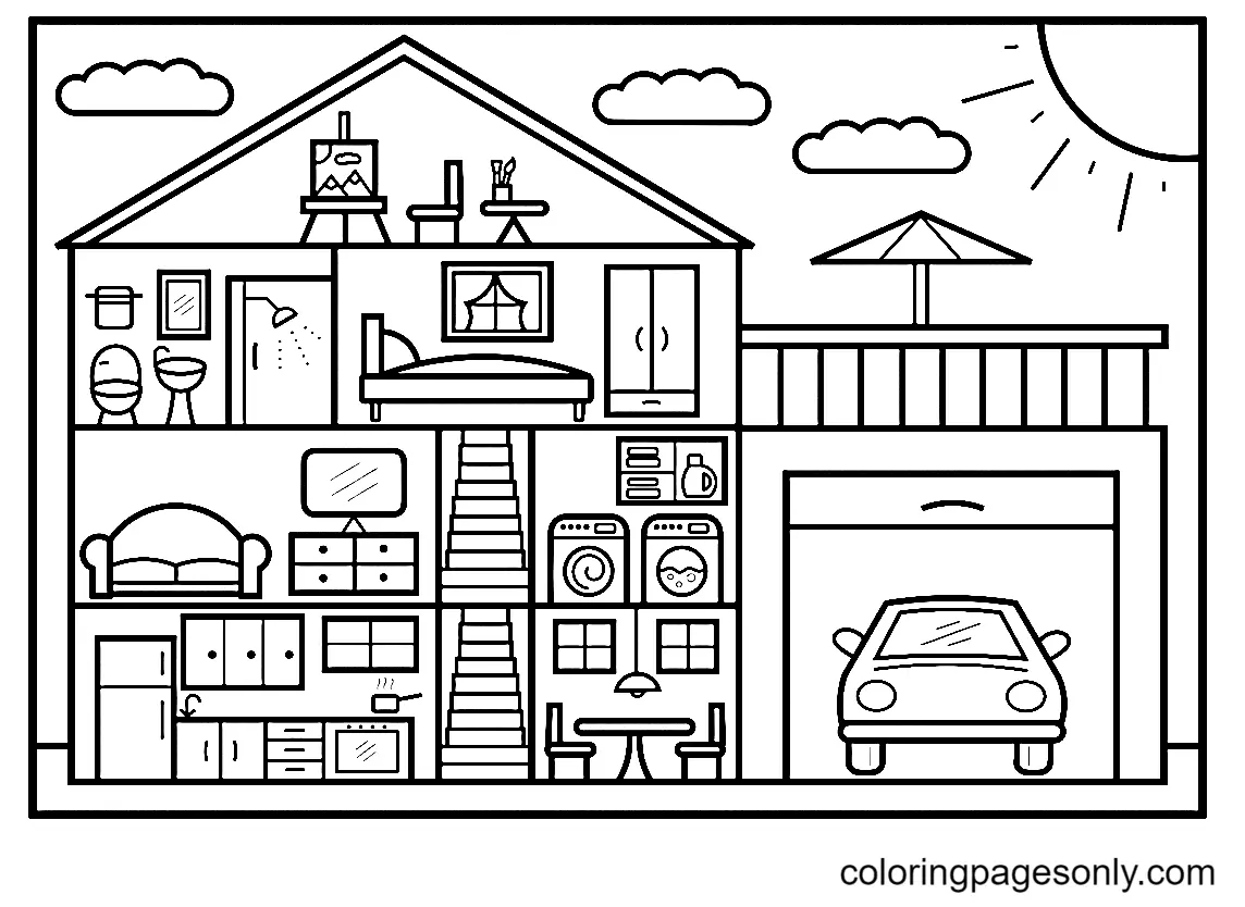 House Coloring Pages 1
