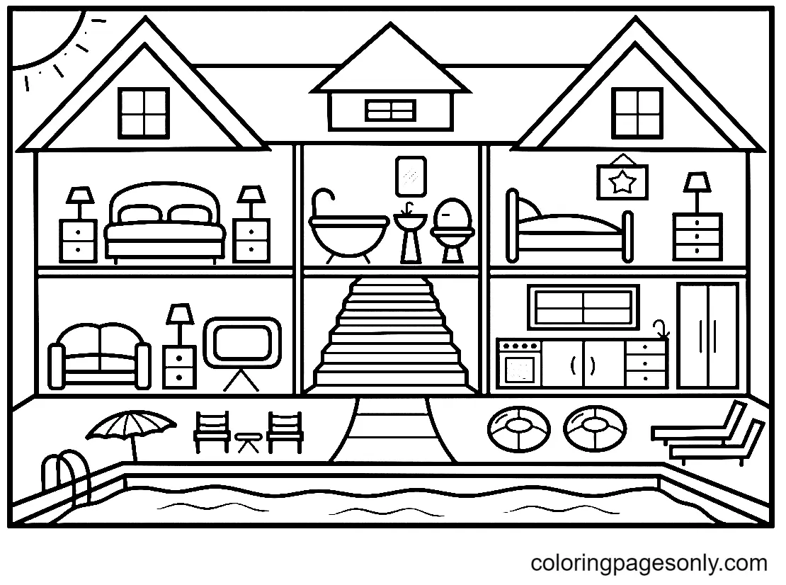 House Coloring Pages 14
