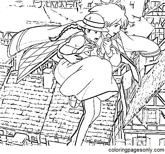 Howl s Moving Castle Coloring Pages 7