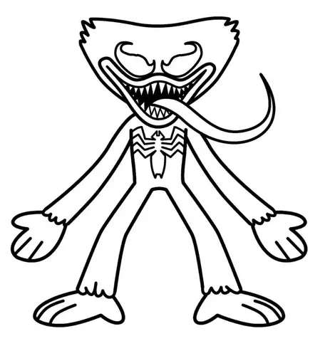 Huggy Wuggy Coloring Pages 10