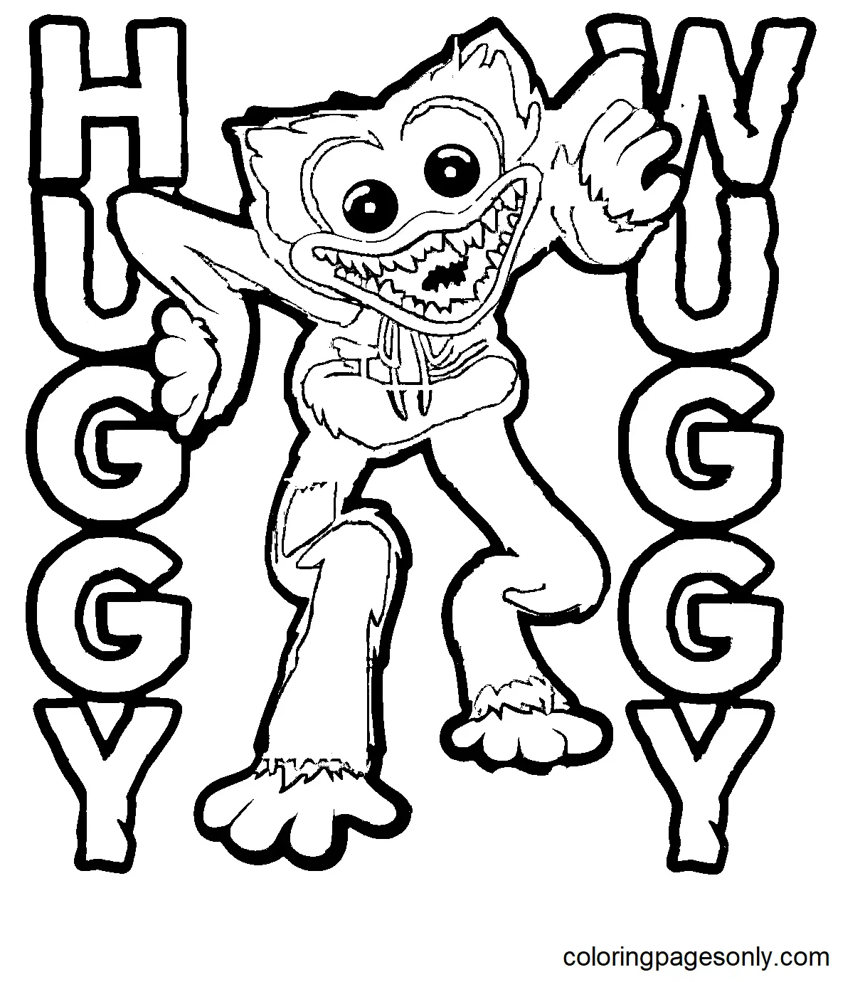 Huggy Wuggy Coloring Pages 14