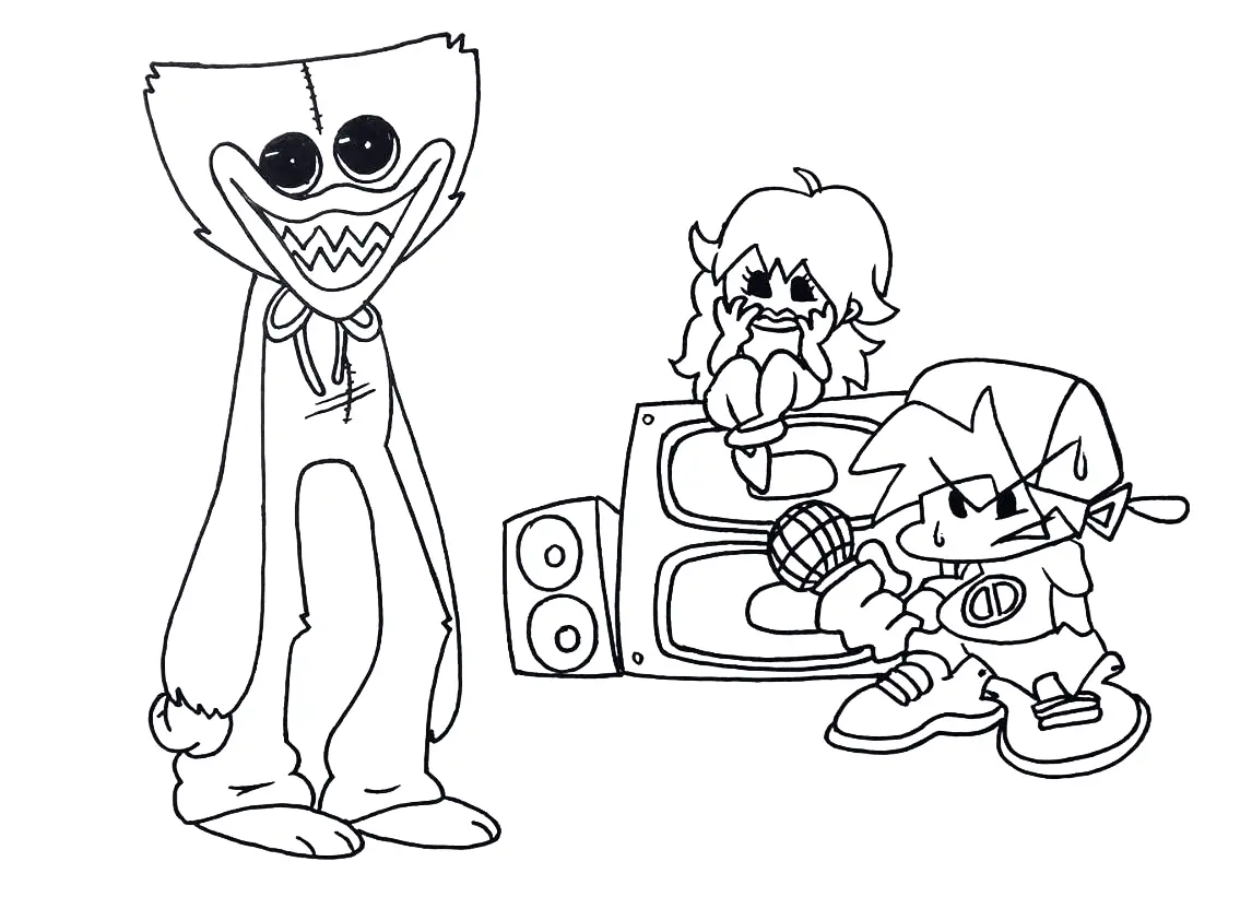 Huggy Wuggy Coloring Pages 34