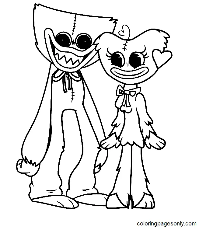 Huggy Wuggy Coloring Pages 8