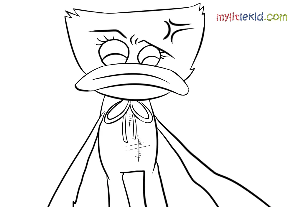 Huggy Wuggy Para Colorear