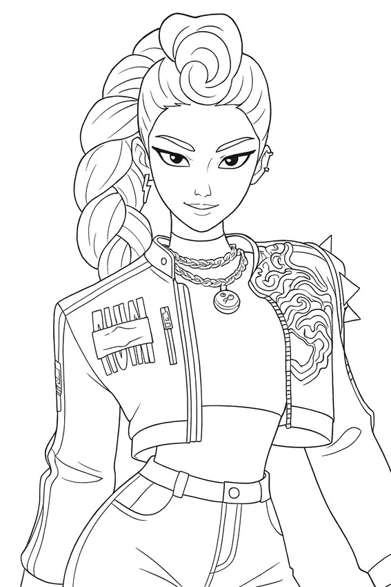 Huntrix Coloring Pages 13