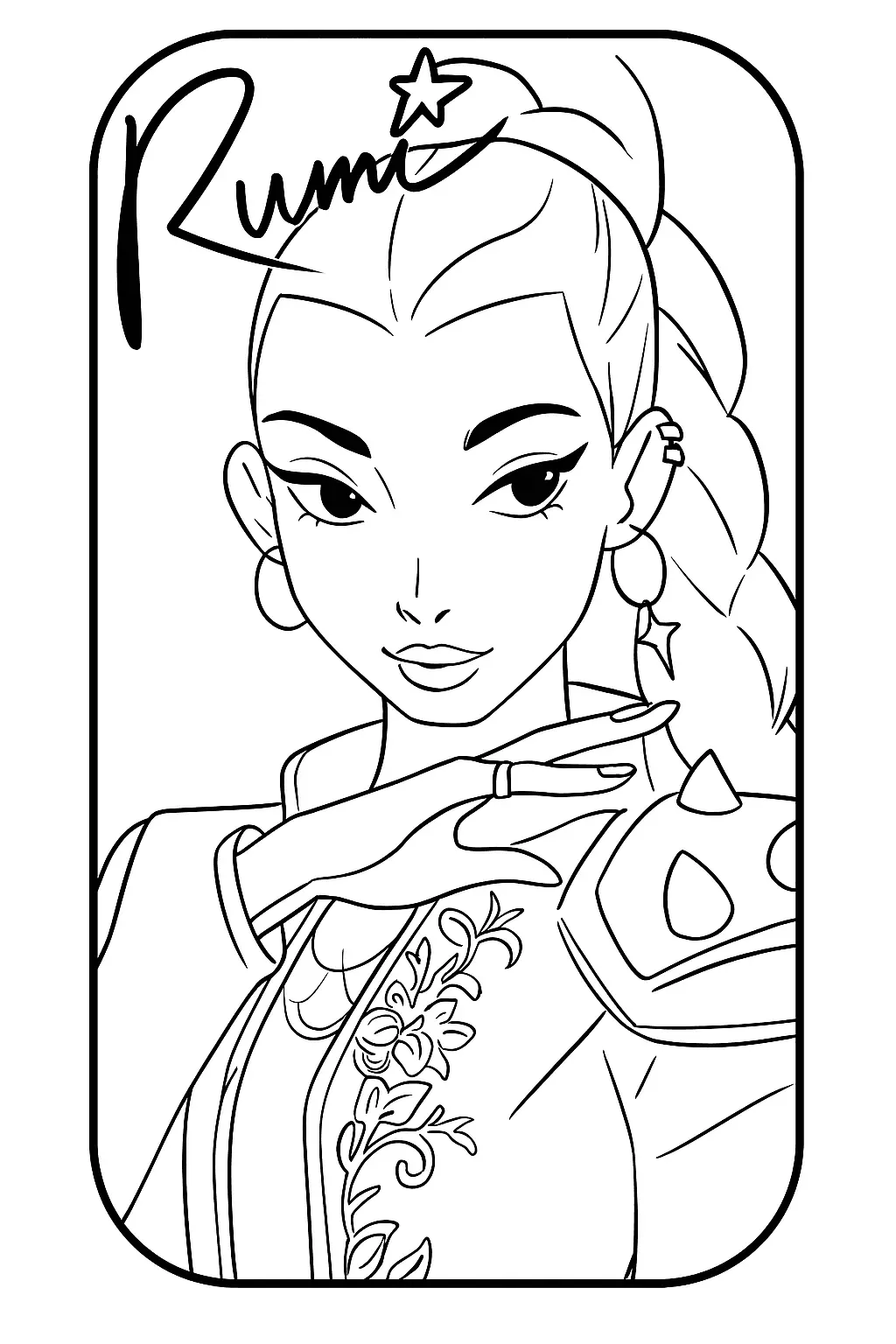 Huntrix Coloring Pages 14