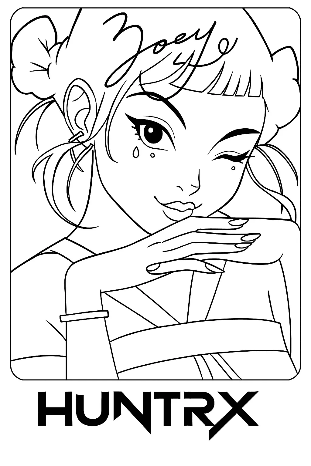 Huntrix Coloring Pages 9