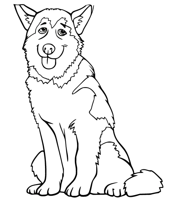 Husky Para Colorear 25