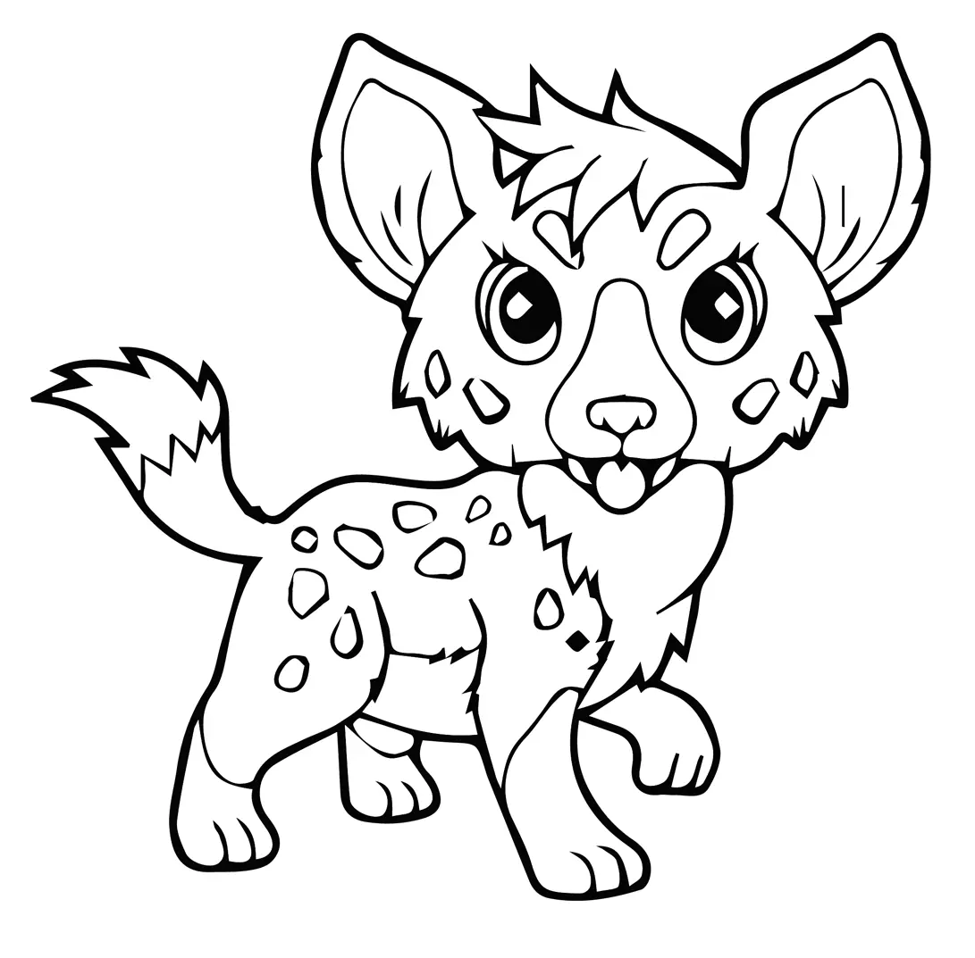 Hyena Ausmalbilder 1